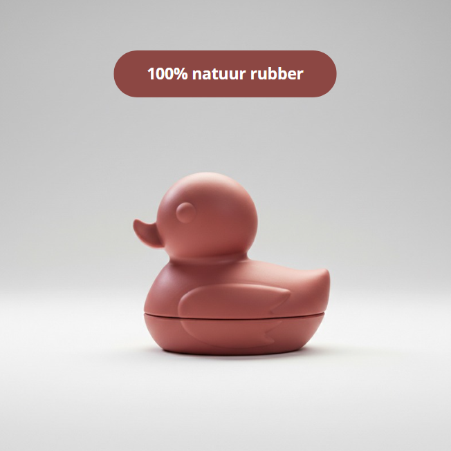 EARTHUGS– Badeend Ruby – Rood / Roze – Hygiënisch & Vaatwasserproof