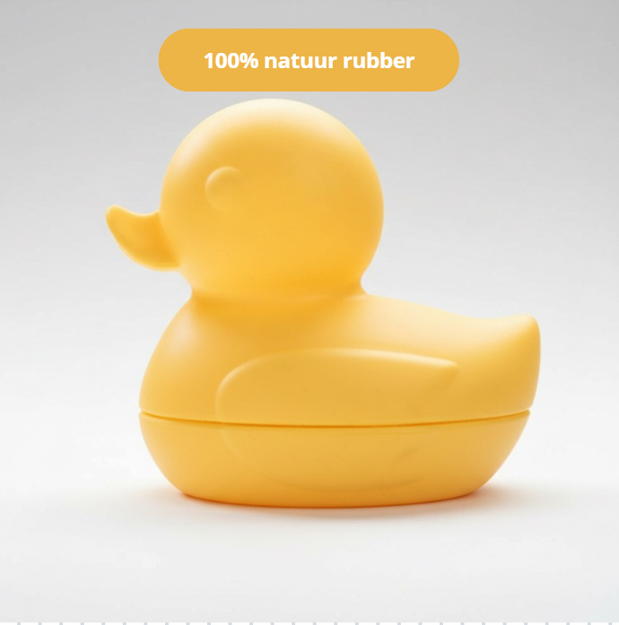 EARTHUGS– Badeend Lumi – Geel – Hygiënisch & Vaatwasserproof