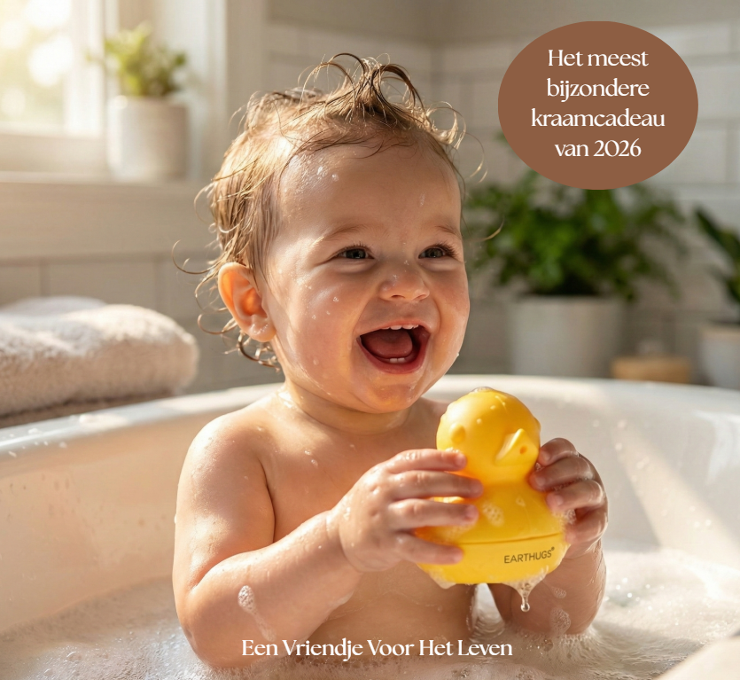 EARTHUGS– Badeend Lumi – Geel – Hygiënisch & Vaatwasserproof