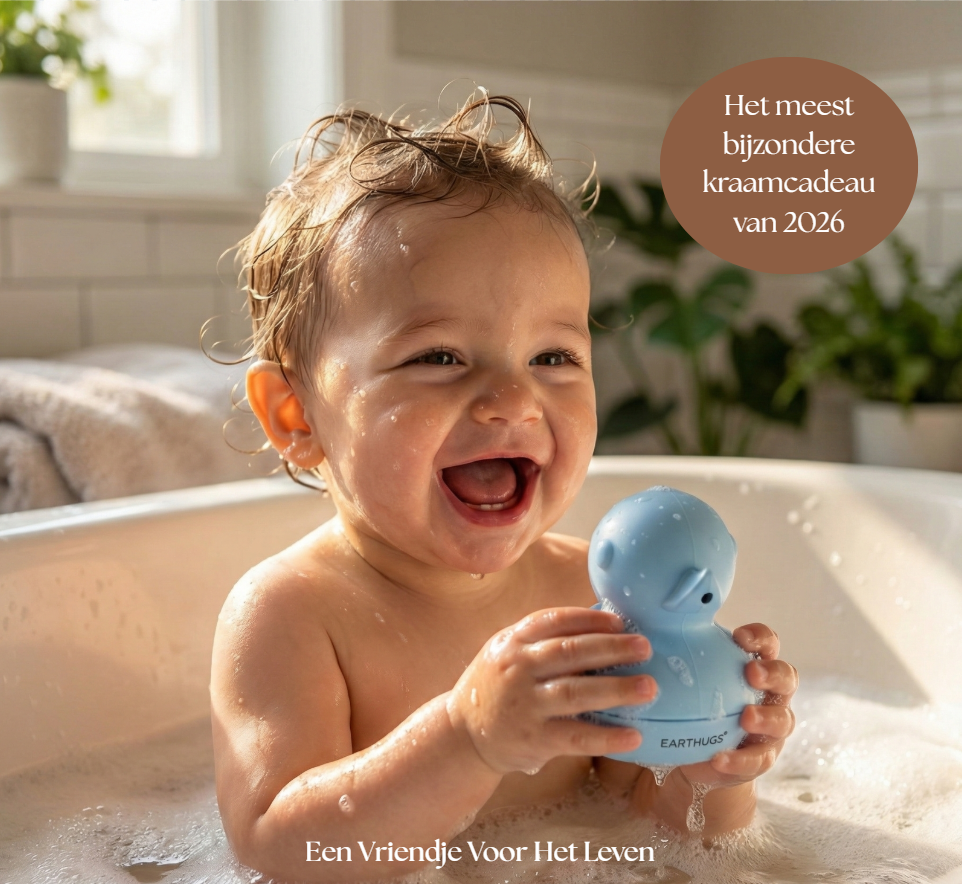 EARTHUGS– Badeend Nia – Blauw – Hygiënisch & Vaatwasserproof