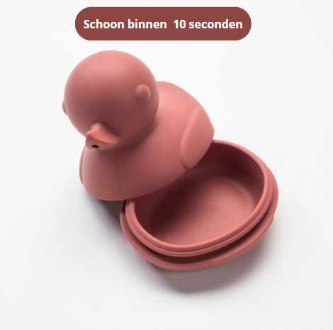 EARTHUGS– Badeend Ruby – Rood / Roze – Hygiënisch & Vaatwasserproof